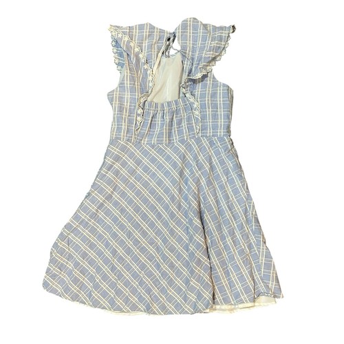Draper James Girls Dress Size 14 Blue Plaid Preppy Summer Spring Party - Picture 2 of 9