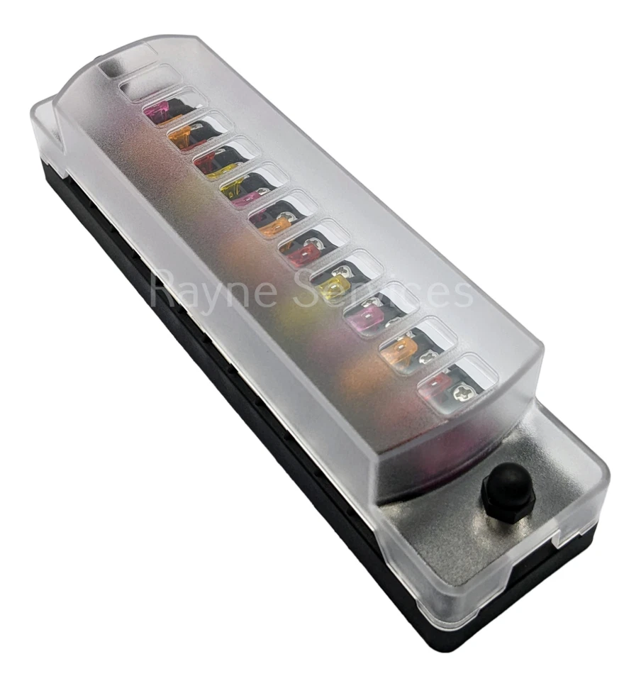 12 Way ATO/ATC Blade Fuse Block with Negative Bus Car/Auto/Solar/Boat 12V-48V - Image 4 of 4