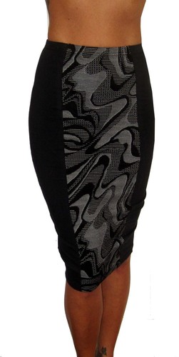 22-26" PENCIL MIDI HIGH WAIST BODYCON STRETCH SKIRT SIZE UK 8 10 12 14 16 18 20 - Picture 12 of 22
