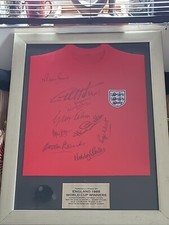 1966 world cup signed england  team shirt with  authenticity certificate