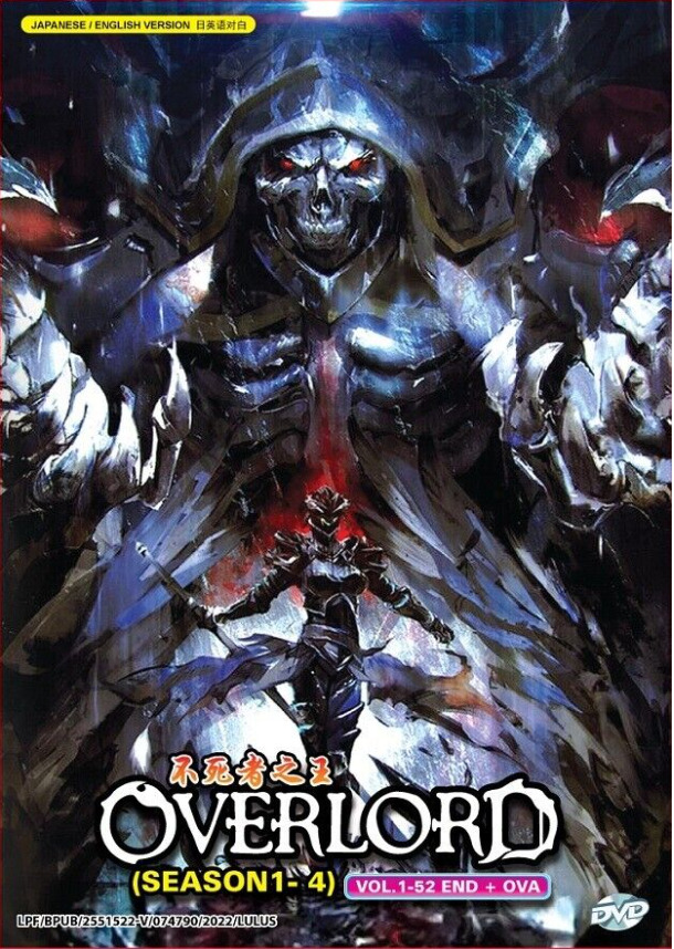 OVERLORD Season 1-4 Complete TV Series (1-52 + OVA ) English Dub Anime DVD