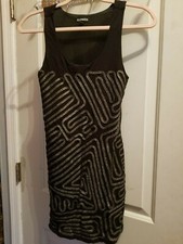Express black dress with zipper detail small