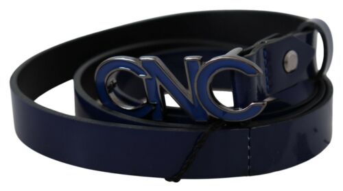 Costume National Sleek Dark Blue Leather Fashion Men's Belt Authentic - Picture 1 of 3