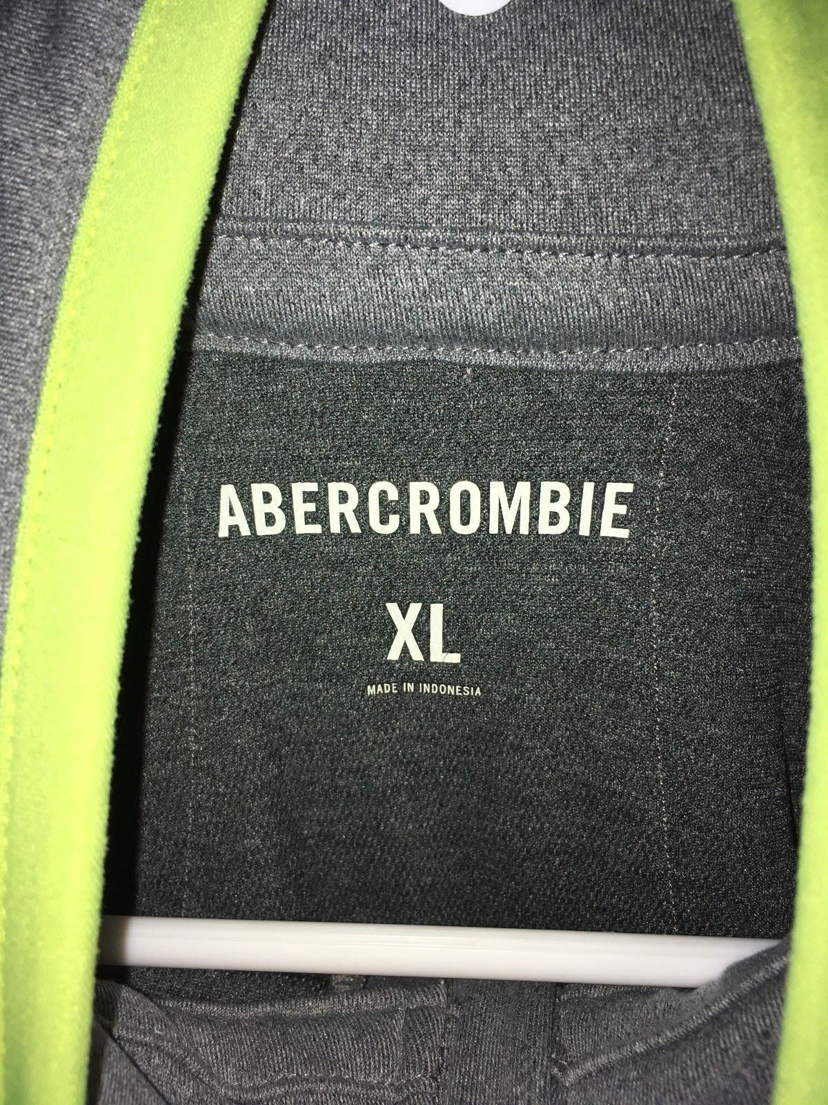 Men's Abercrombie And Fitch Pullover 1/4 Zip Jacket Size XL Gray Green