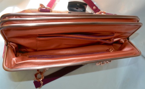 Borsa a tracolla La Gioe Di Toscana chiusura telaio borsetta in pelle SET di 3 borsette - Foto 5 di 8