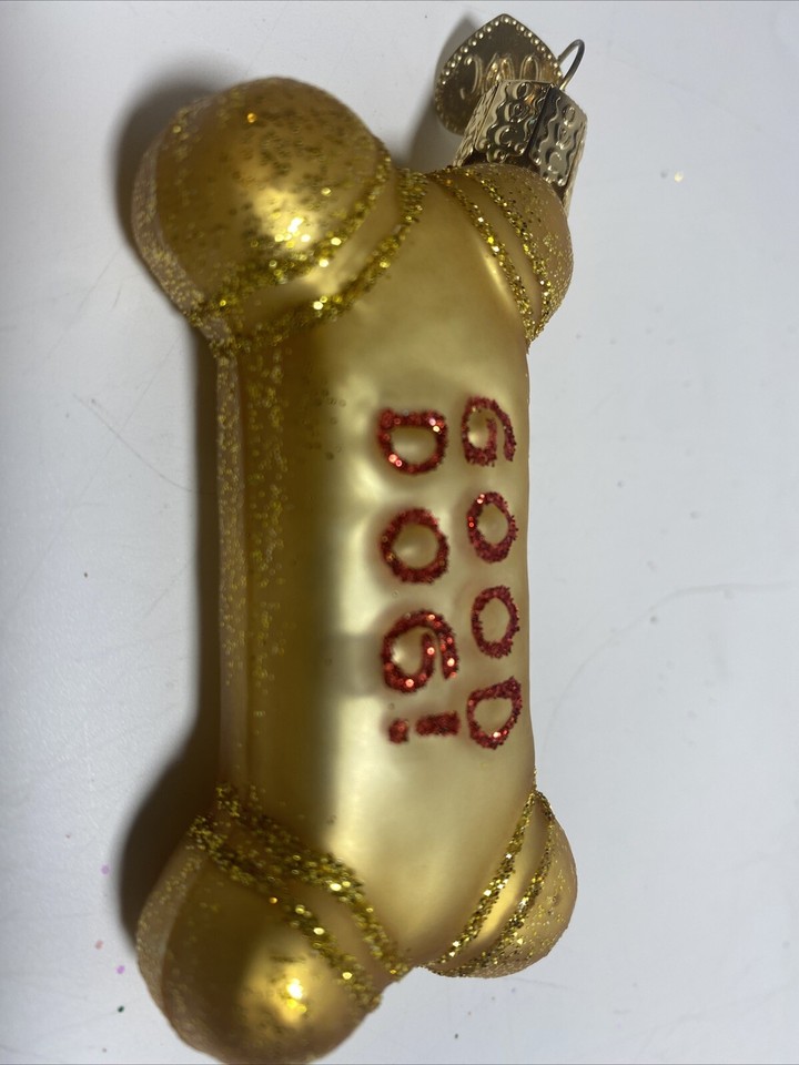 Old World Christmas Dog Biscuit Blown Glass Christmas Ornament eBay