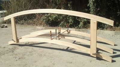 Douglasie Holzbrücke 3 Meter Teichbrücke Gartenbrücke Leimbinder Massiv Stabil 