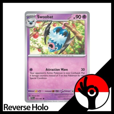 Pokemon TCG: Paldean Fates - Reverse Holo - 033/091 - Swoobat