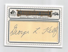 GEORGE KELLY AUTO CARD 14/26! HIS JERSEY NUMBER 14! HALL OF FAME!!