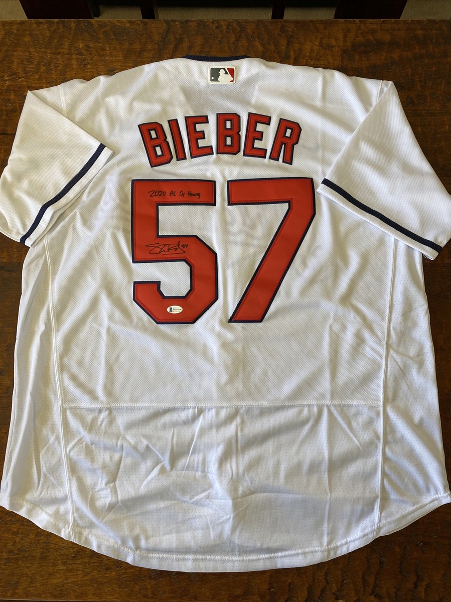 Shane Bieber Signed Cleveland Indians Jersey Beckett BAS Coa