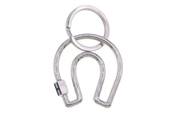 Hermes Keyring Faire a Cheval Silver Metal H077329FJ03 | eBay