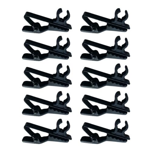 10 Pack Mini Lavalier Microphone Clip Safe Hold Shock Secure Lapel Mic Clamp - Afbeelding 1 van 6