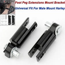 Male Mount Foot Peg Extension Bracket For Harley XL883 1200 Softail Dyna Touring