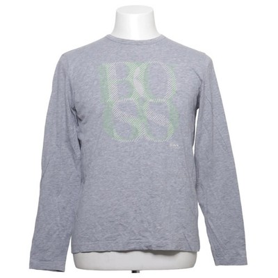 Hugo Boss, Langarmshirt, Größe: S, Grau, Print, Herren #ES5