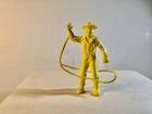 Marx 1950's 60mm Western Cowboy with lasso from Roy Rogers playset.  Yellow.