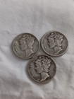 Lot Of 3 Mercury Dimes — photo 1