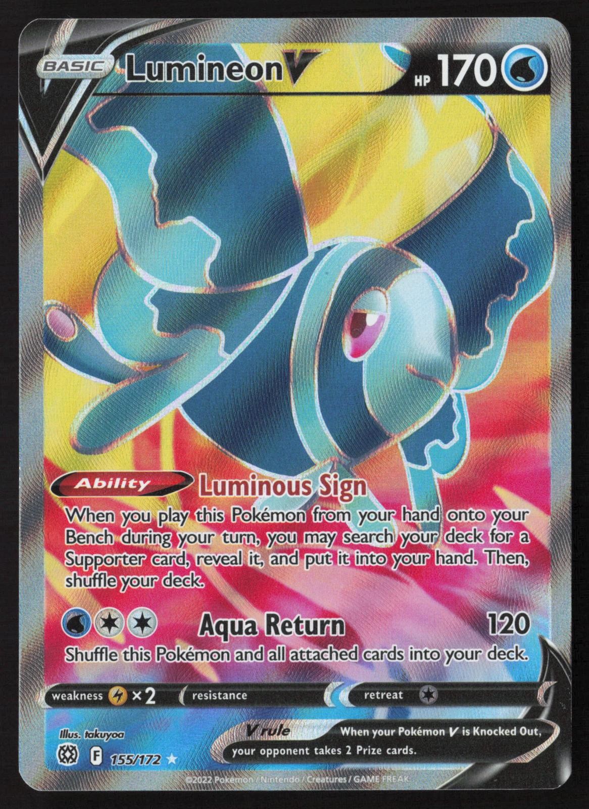 Lumineon V 155/172 Full Art Pokemon Brilliant Stars NM