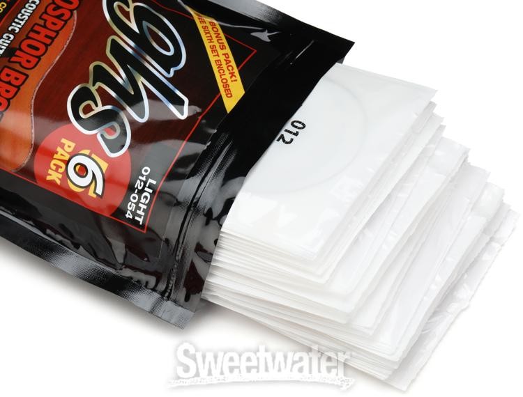 GHS S325 Phosphor Bronze Light Acoustic Guitar Strings 6-Pack