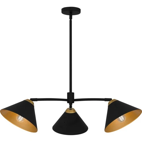 Matte Black  Chandelier from the Alscott Collection - Picture 4 of 5