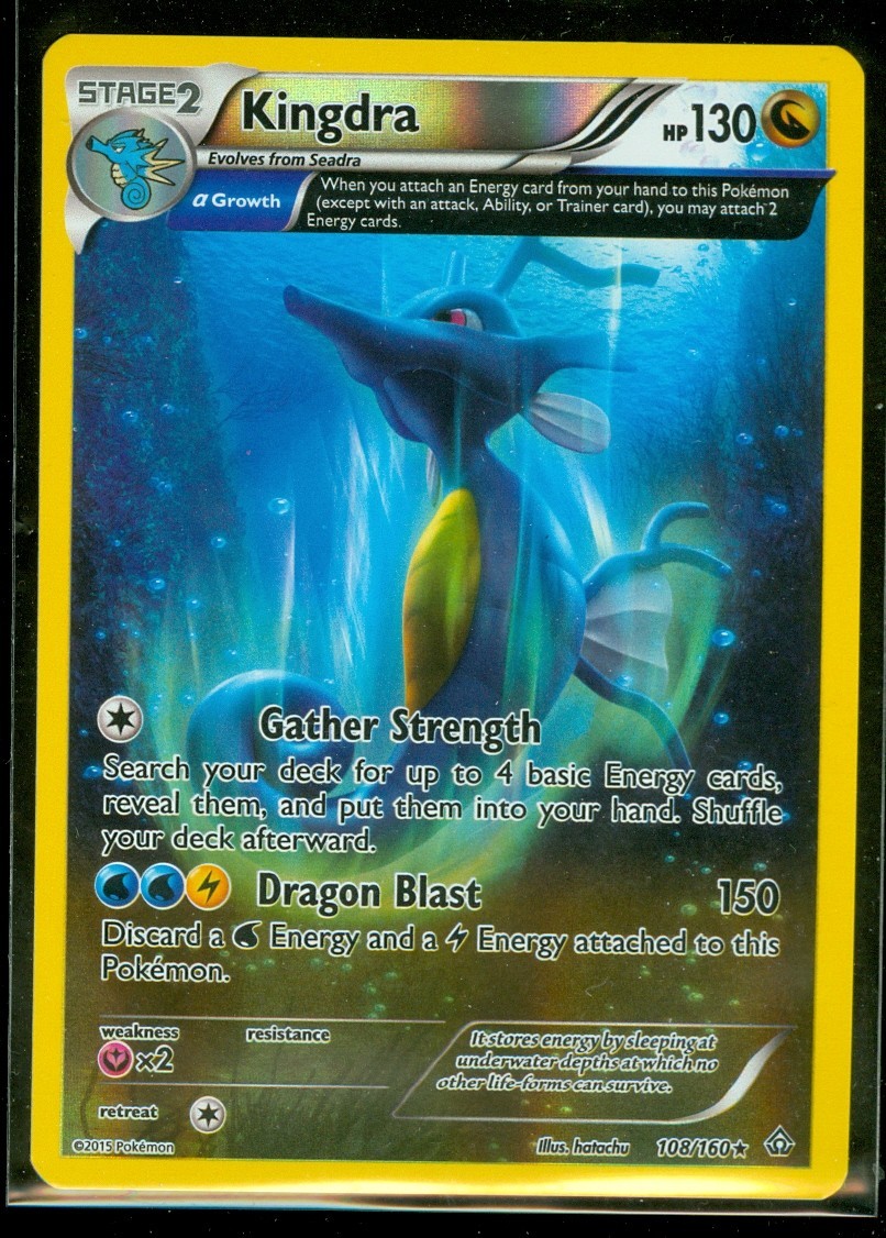 Pokemon KINGDRA 108/160 - XY Primal Clash RARE Rev Holo - MINT