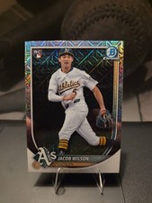 Jacob Wilson 2025 Bowman Chrome Mojo Mega Box Refractor #9 RC Athletics Rookie 
