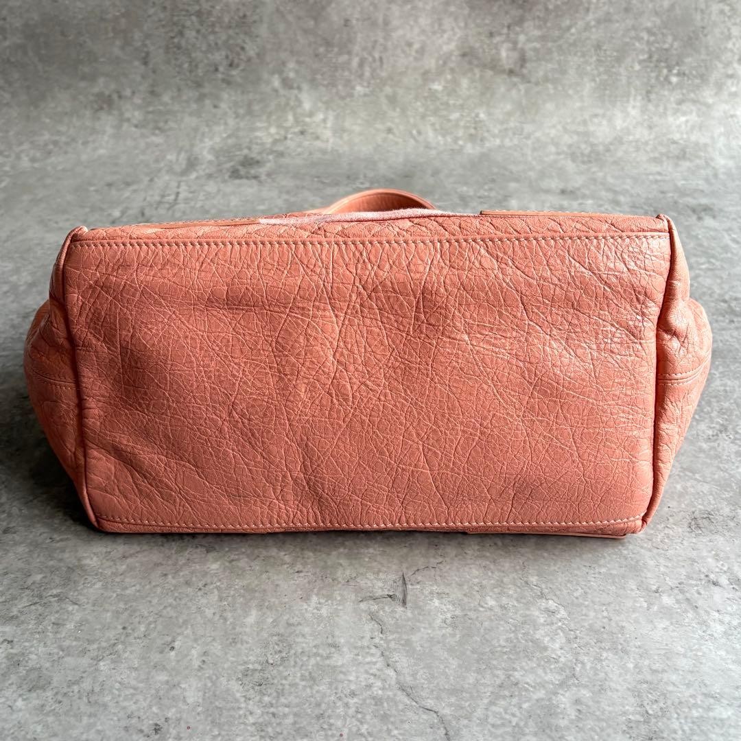 BALENCIAGA Navy Cabas S Leather Shoulder Handbag Pink Authentic Used From Japan thumbnail 6