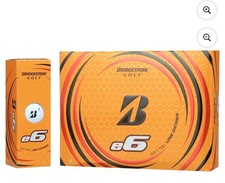 Bridgestone e6 White Golf Balls, Pack of 12 NoBox
