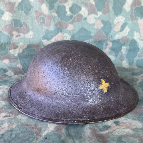 Original US Army 33rd Infantry Painted M1917 Doughboy Helmet With Liner