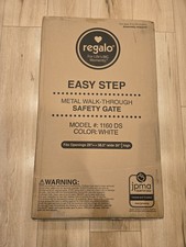 Regalo Easy Step Metal Walk Through Safety Gate 1160 DS white 