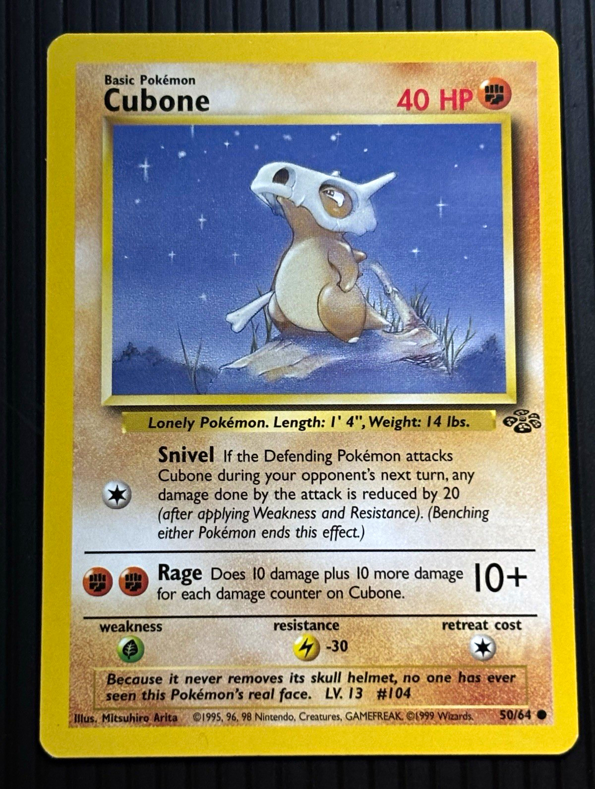 Wizards of the Coast Cubone 50/64 Jungle Common Unlimited EN 1999 40 HP