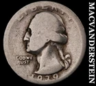 1939-D Washington Quarter- Silver- Scarce Better Date No Reserve #J3125