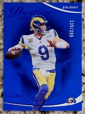 Sports Cards 2023 Panini Prestige Mathew Stafford Blue Extra Points Card #176...