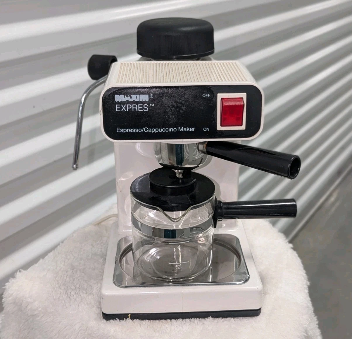 Vintage Maxim EX-102 Expres Espresso & Cappuccino Machine Beige Brown