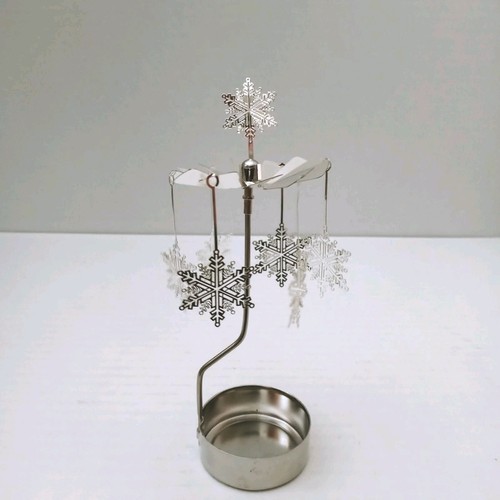 Anglaspel Rotary Candle Holder Rotating Snowflakes Swedish Carousel Tea Light - Picture 7 of 8