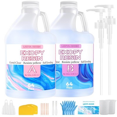 LEEYA Epoxy Resin Crystal Clear Kit 1 Gallon, No 1