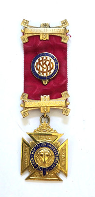 1962 Freimaurer RAOB Medaille an Bro Eric Waugh 2480 Datum 19. Nov original gepunzt