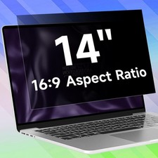14 Inch 16:9 Laptop Privacy Screen Filter, Anti Blue Light Glare  Anti Scratch