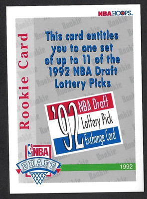1992-93 NBA Hoops - Nba Draft Expired Redemption No #