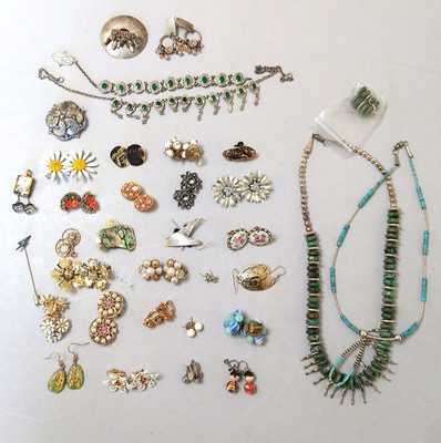 Vintage Jewelry Lot Costume, Fashion, Designer 62 Pieces 