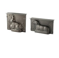 Zenker Osterbackformen Set Hase Lamm Antihaftbeschichtung Silber 2-Teilig