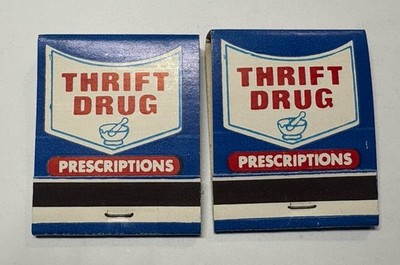 Matchbook Thrift Drug Store. (2) New. Unstruck.  Vintage