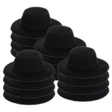 2 Pieces Black Mini Top Hat Fedora for Crafts Hats Doll Formal Has