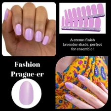 Color Street Fashion Prague-er Nail Polish Strips Set Lavender Purple Creme NEW
