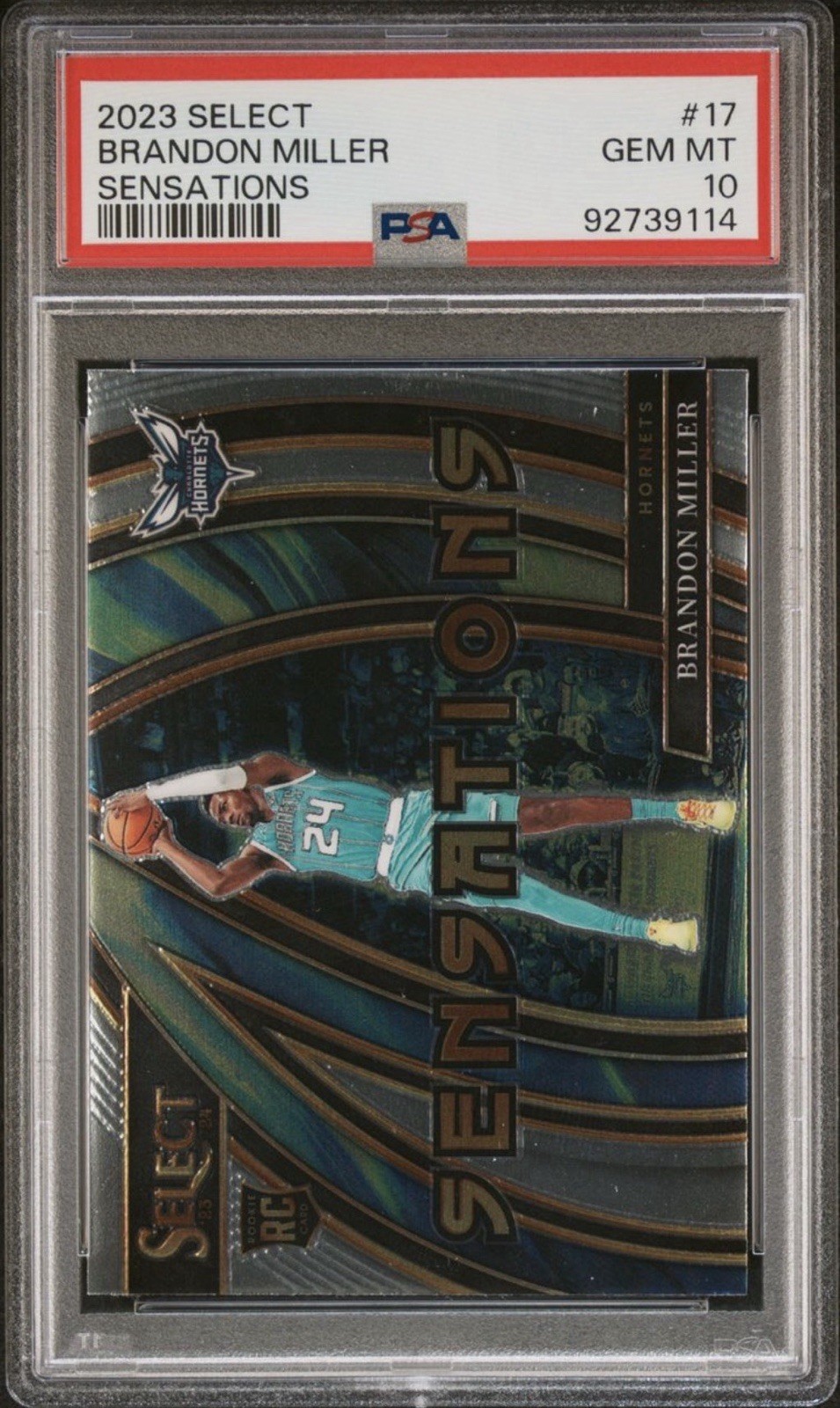 🔥 2023 Brandon Miller PSA 10 RC Select Sensations Rookie Gem MT 10