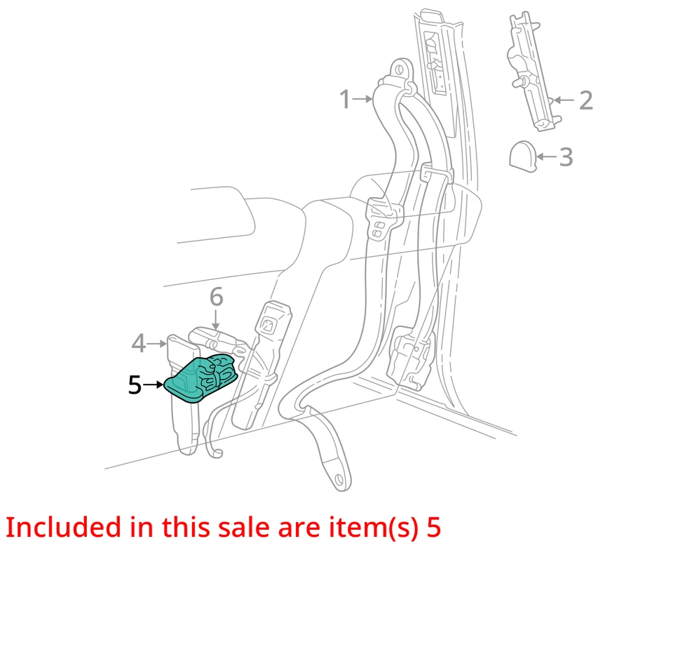 CINTURÓN DE SEGURIDAD DE COCHE LINCOLN TOWN 2009-2011 ASM 8W1Z54611B76AC - NUEVO OEM Foto 2 de 3
