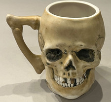 Totenkopf Reservistenkrug Milit&auml;r Medizin Doppel Totenkopf Skull 12,5cm ungemark