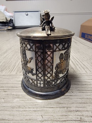 Lunt Silversmith EP Brass Silver Plated Tooth Fairy Bank Container Coin Bank