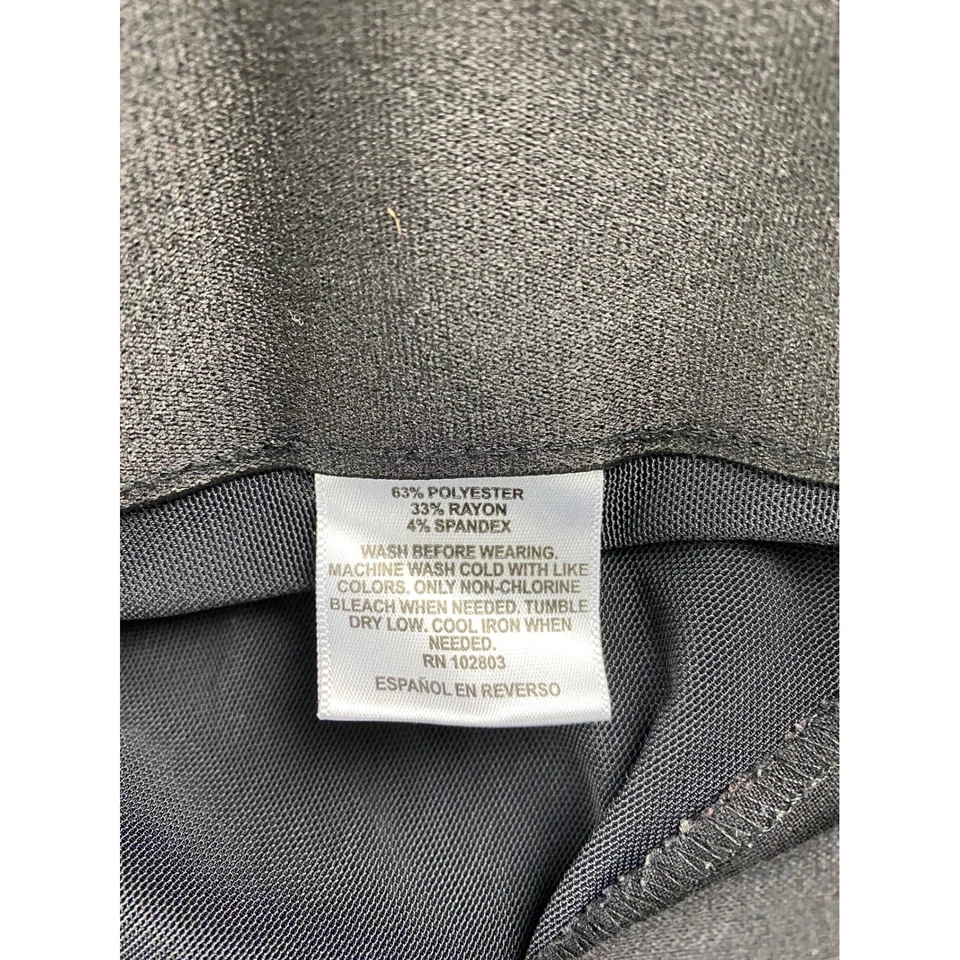 JM Collection Woman Black Wide Leg Dress Pants Size 20W Polyester Rayon Spandex - Image 4 of 4