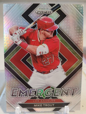 2022 Prizm MIKE TROUT Insert EMERGENT Refractor Silver #E-2 Insert Card ANGELS