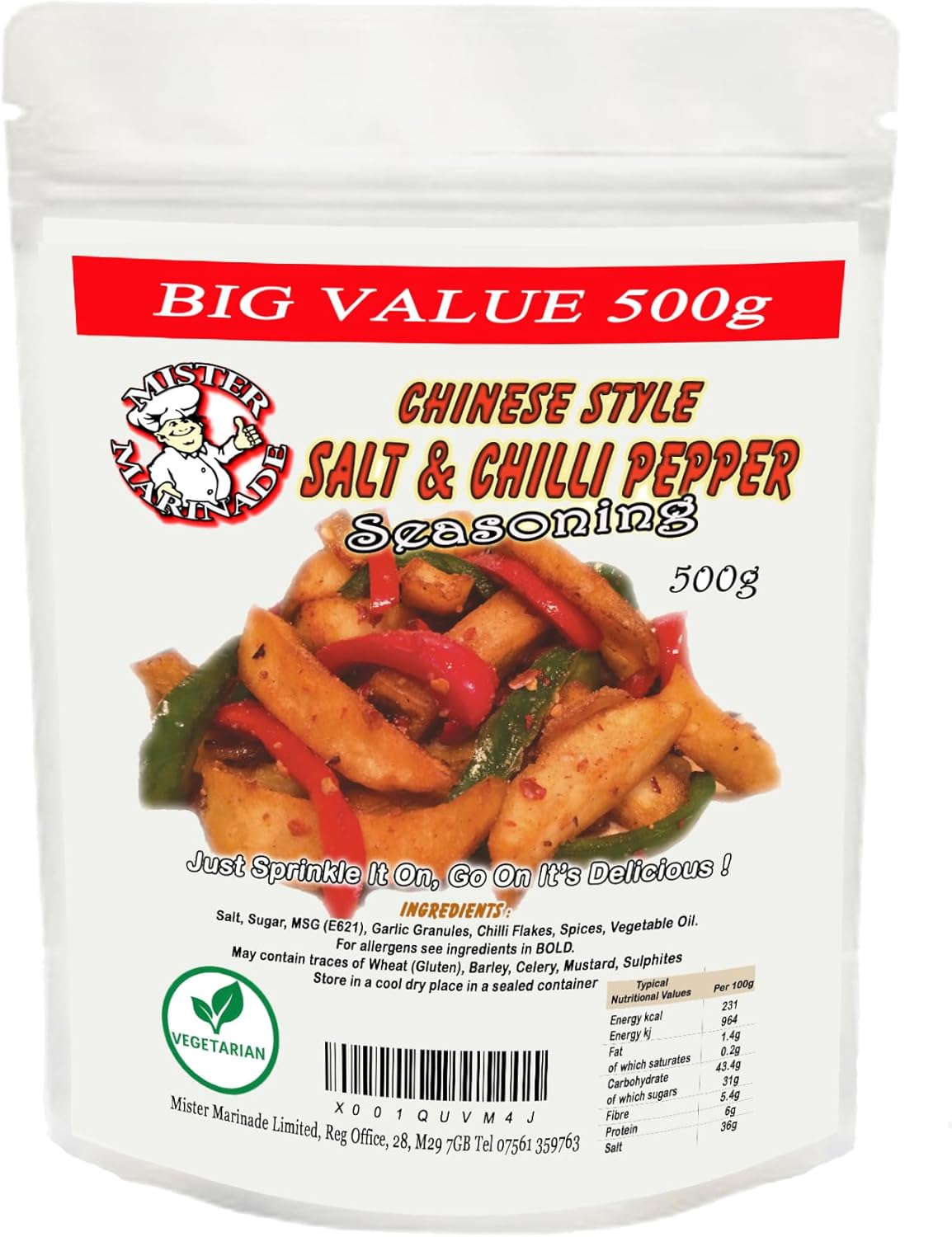 Salt & Pepper Seasoning (Salt & Chilli Pepper 500G Sachet)